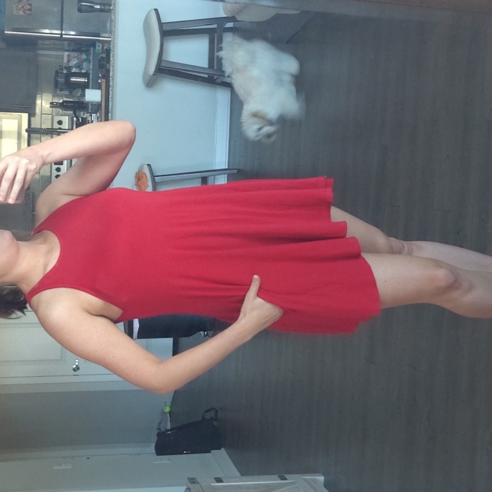 Mini red dress